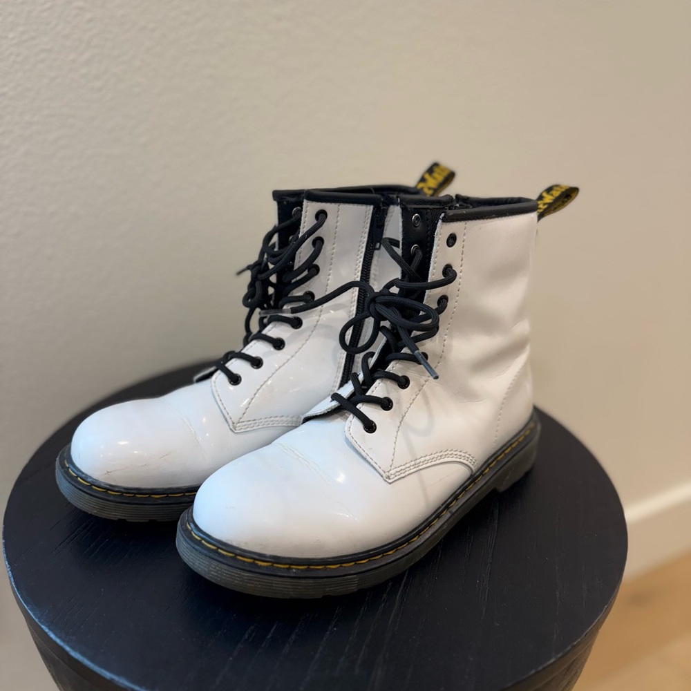 Women's White Doc Martin Boots